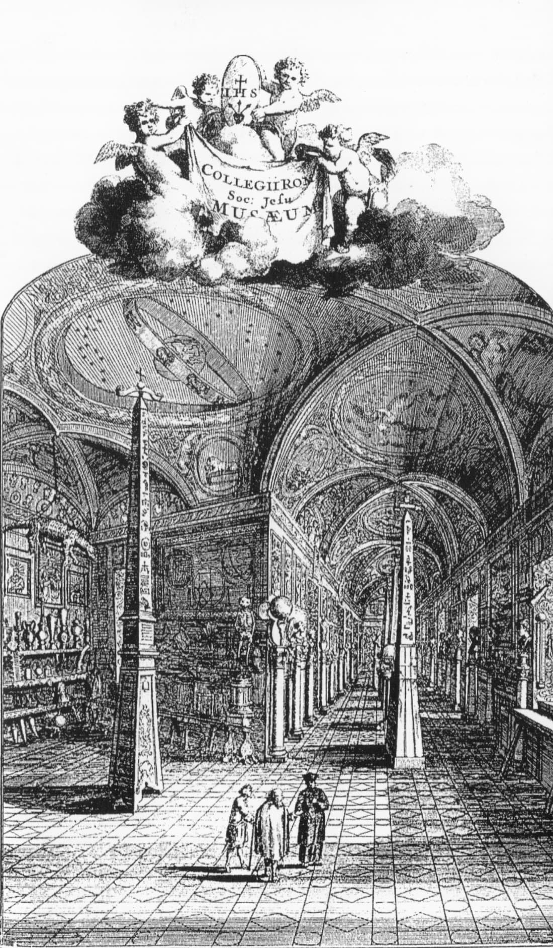 A historical Kircherianum museum engraving
